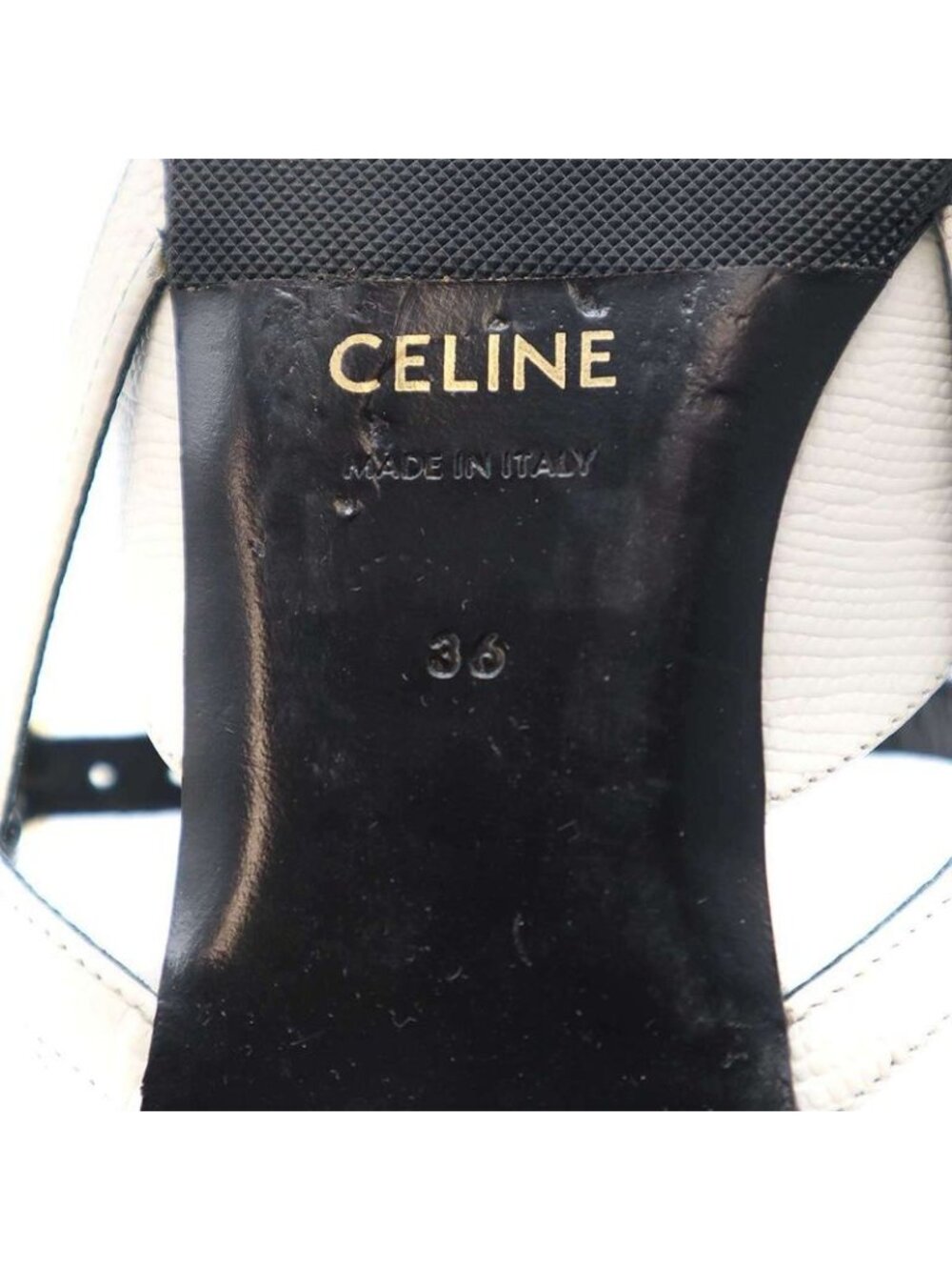 Celine Embossed Strap Mule Sandals White 36 Rm1119 - Picture 6 of 6